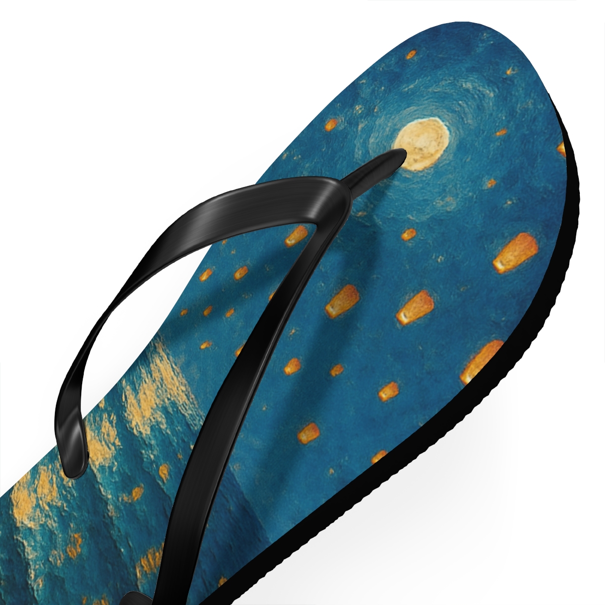 Summer Solstice Lantern Tide custom flip flops