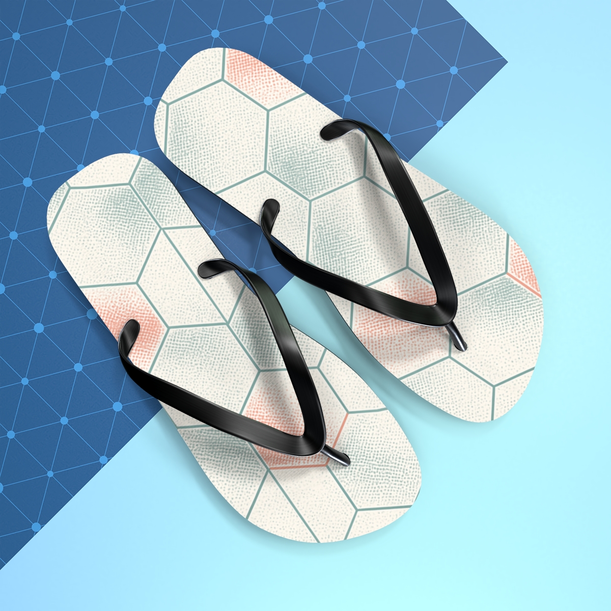 Hex Pulse Microdot Lattice custom flip flops