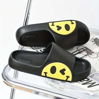 Smiley Face Cloud Slides – Fun Comfort for Every Step - Cloud Cushion Slides