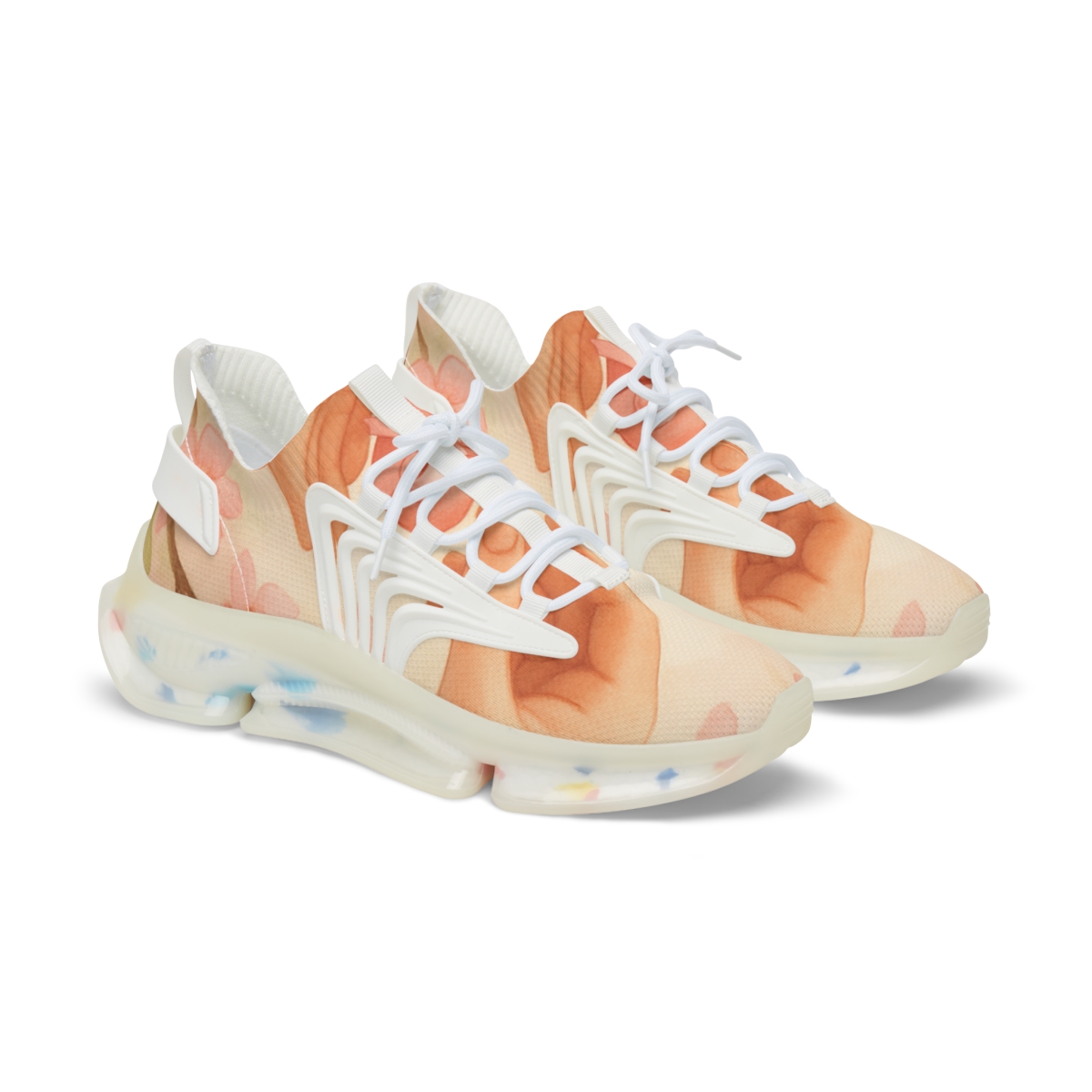 Spring Heart Blossom Exchange personalized athletic sneakers