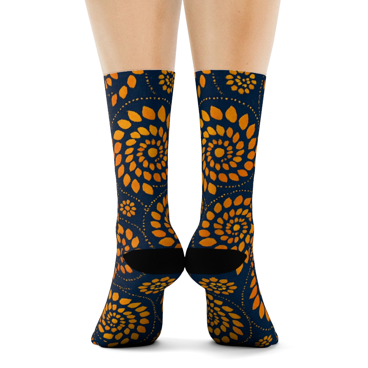 Marigold Helix Array designer logo socks