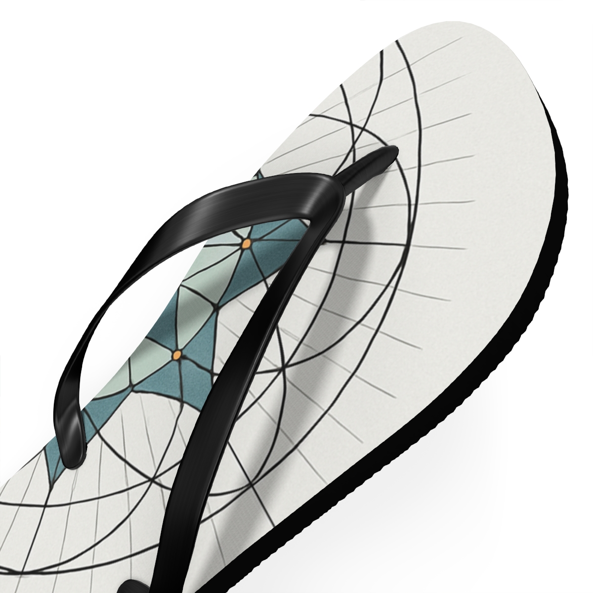 Orbital Lattice Halo trendy printed flip flops