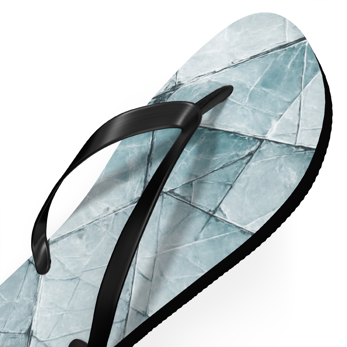 Crystal Shear Lattice designer logo flip flops