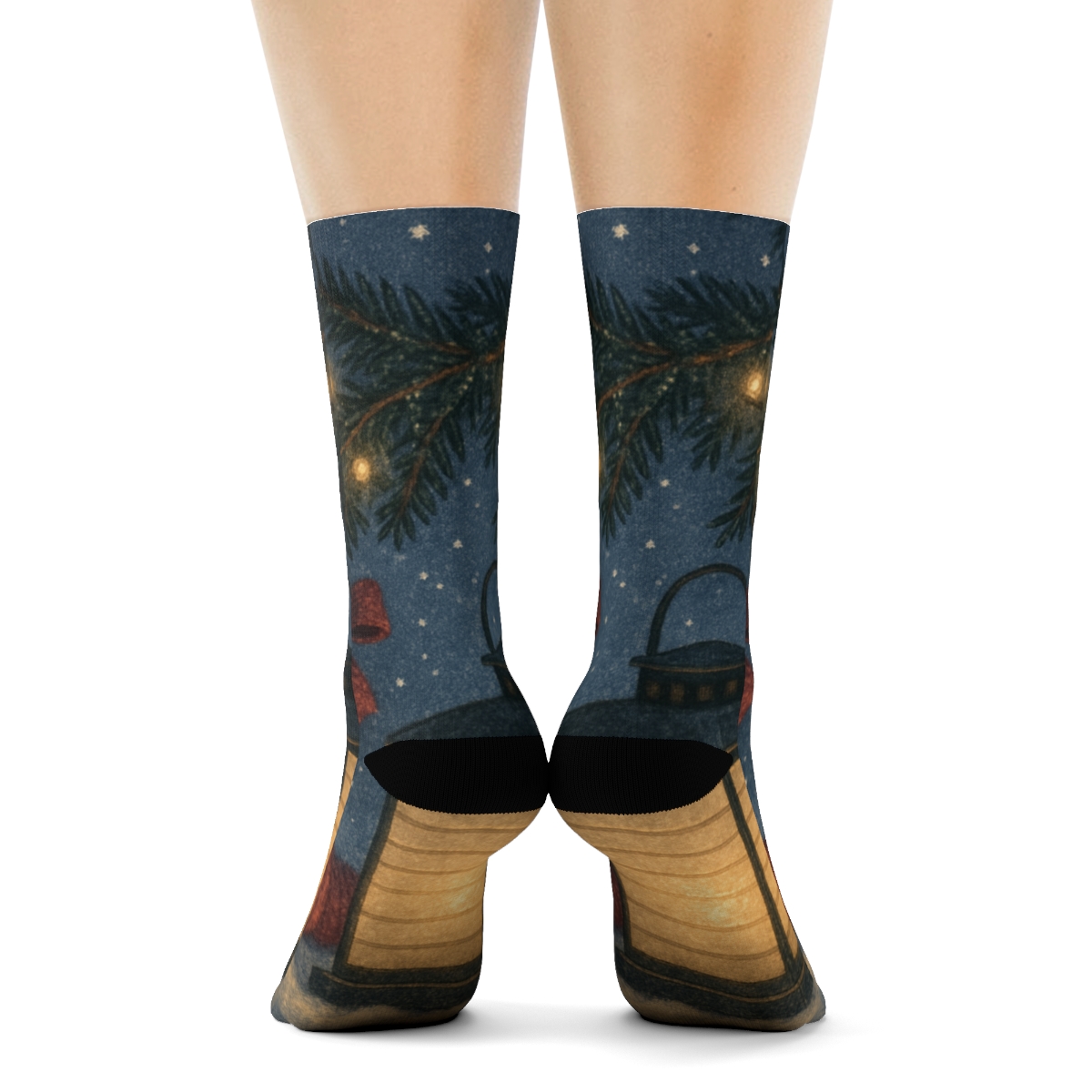 Lantern Snowfall Serenade custom socks