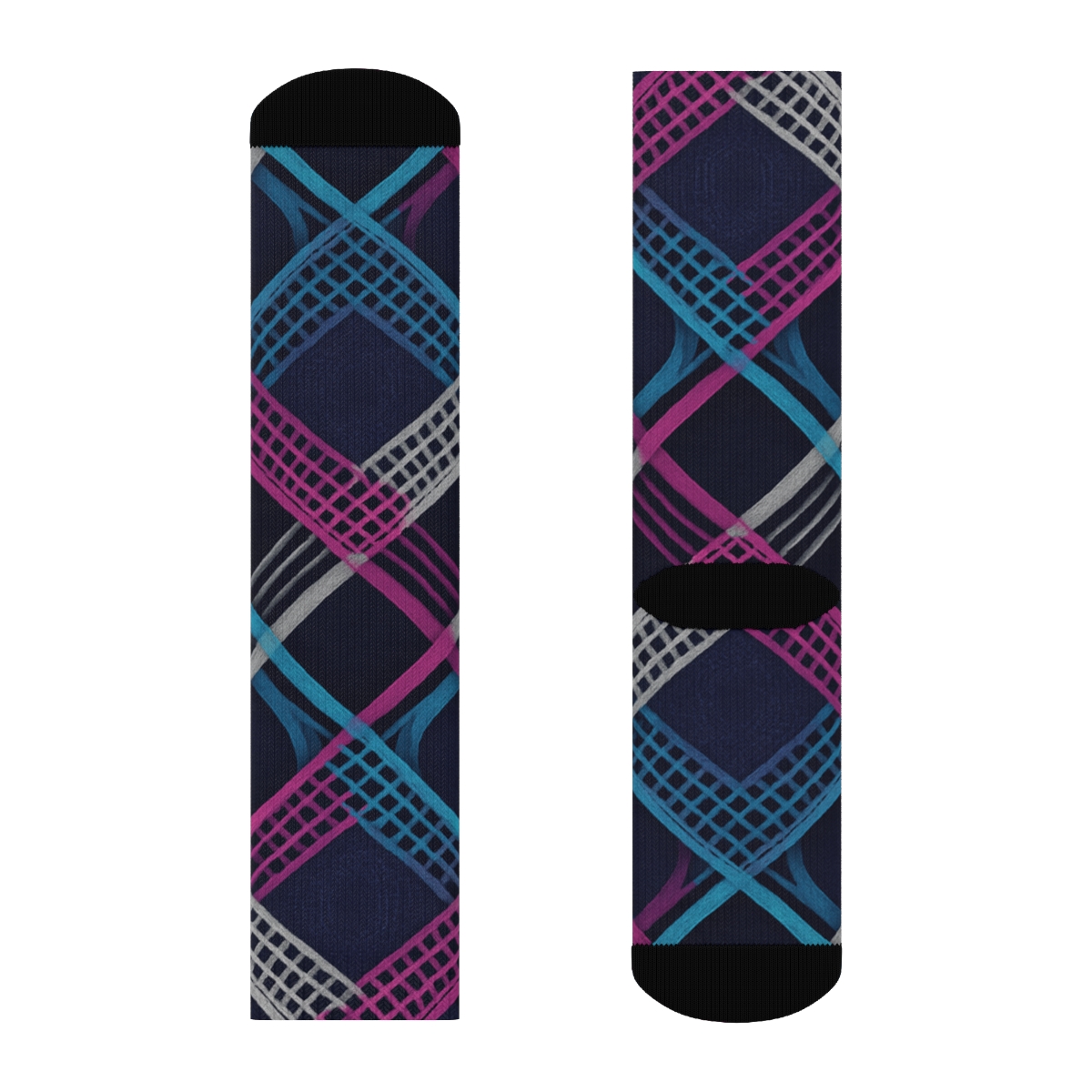 Interlaced Moire Lattice Bloom warm winter socks