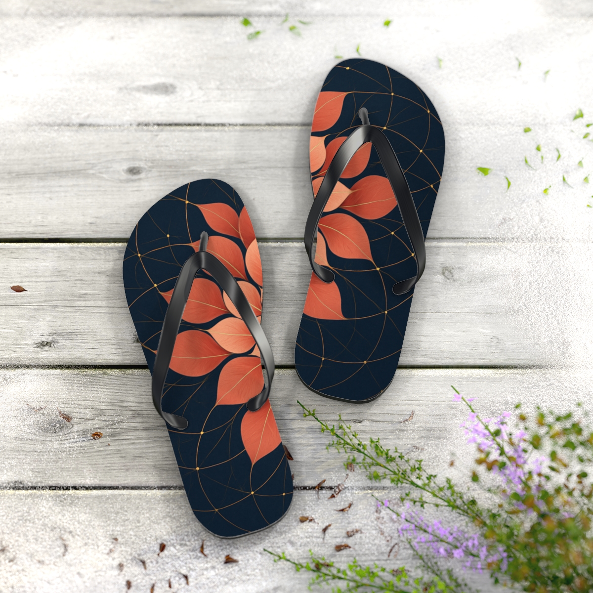 Peony Arc Constellation soft sole flip flops