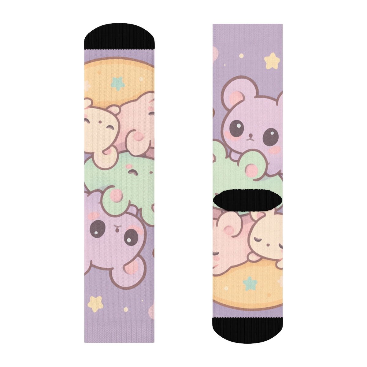Starlit Mochi Mice designer logo socks