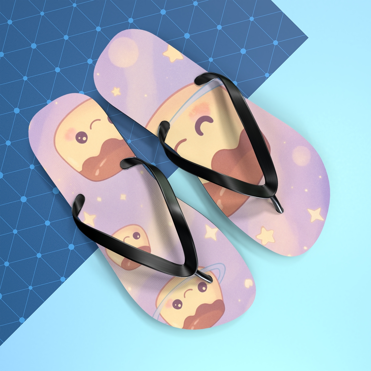 Lavender Planet Pudding Parade soft sole flip flops