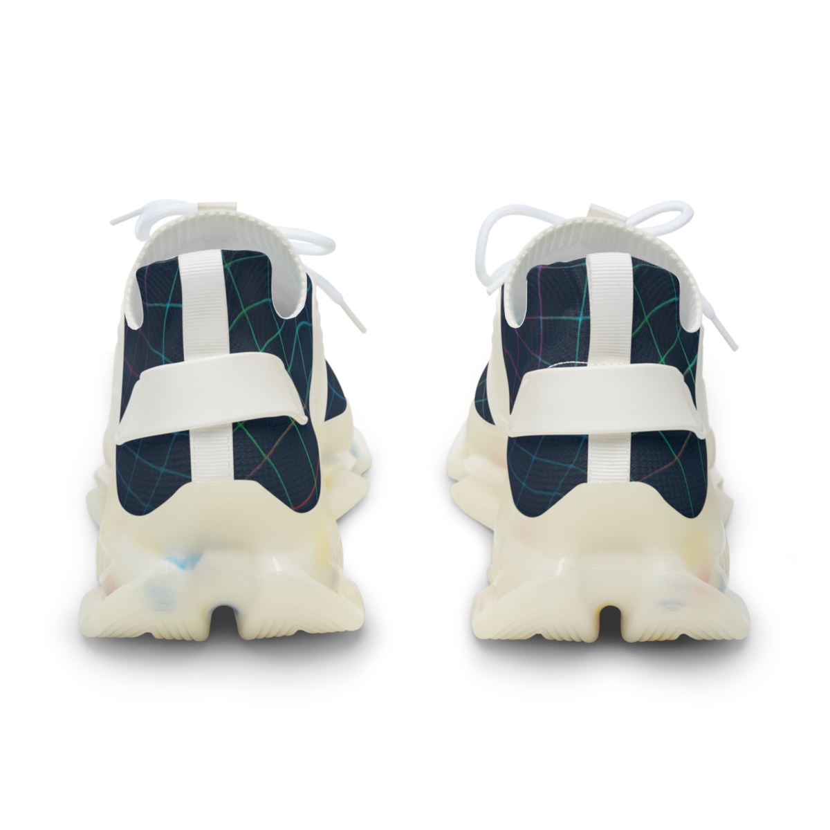 Prismatic Moire Lattice Sweep stylish casual sneakers