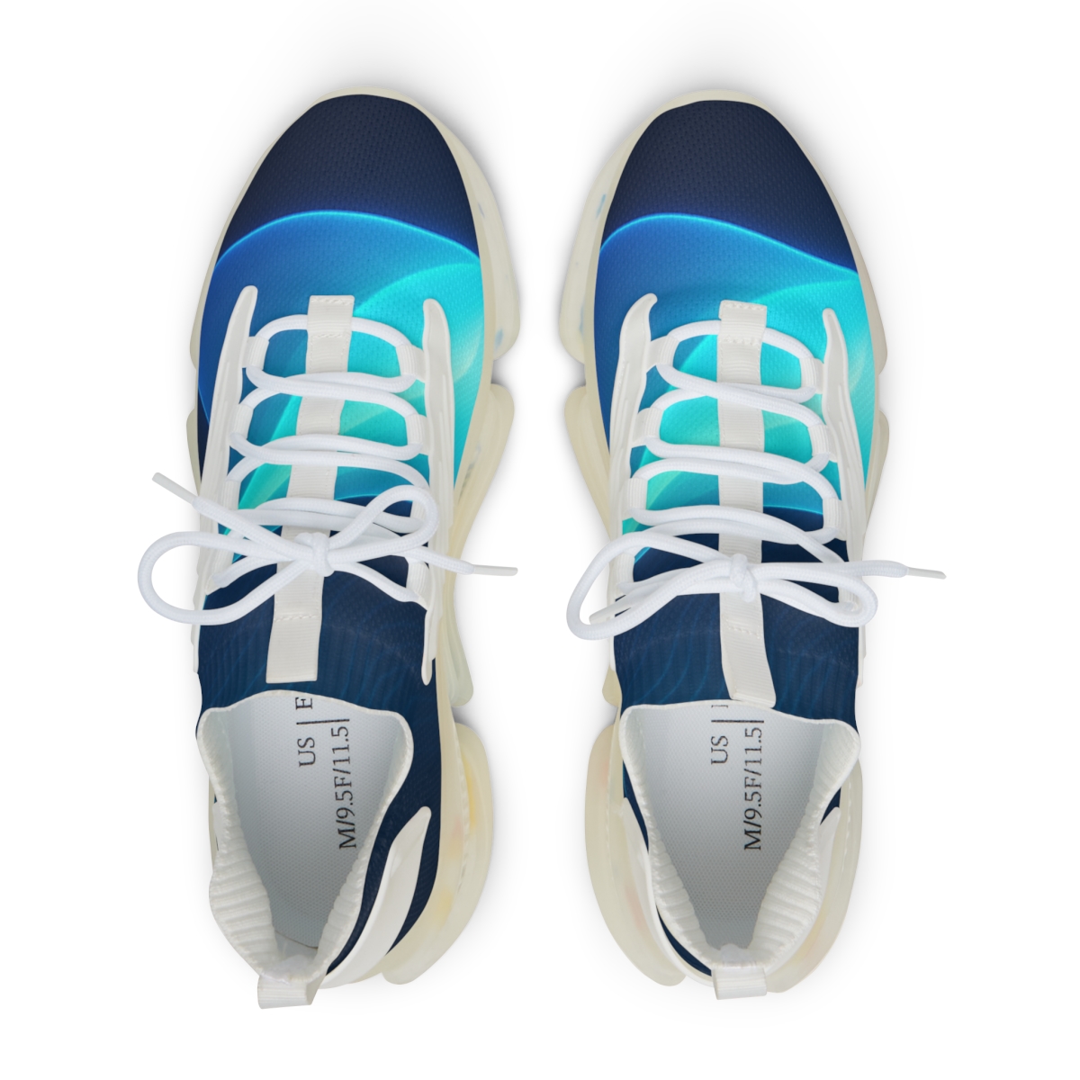 Fractal Pulse Of The Electric Manta unique printed sneakers