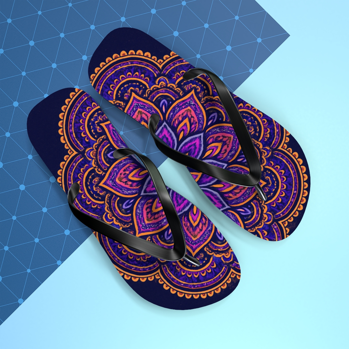 Chromatic Orbit Rosette comfortable casual flip flops