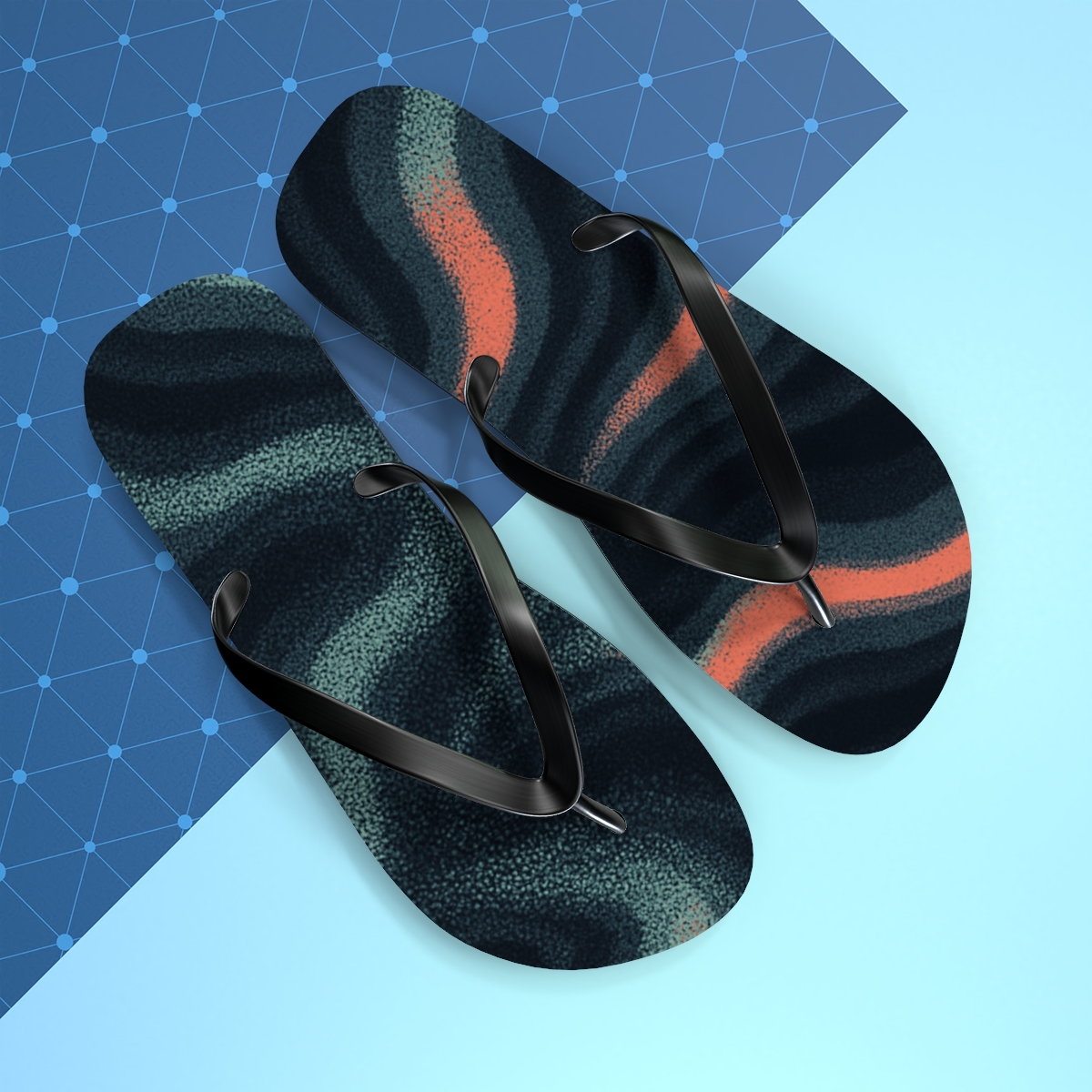 Cuttlefish Pulse Camouflage Symphony custom flip flops