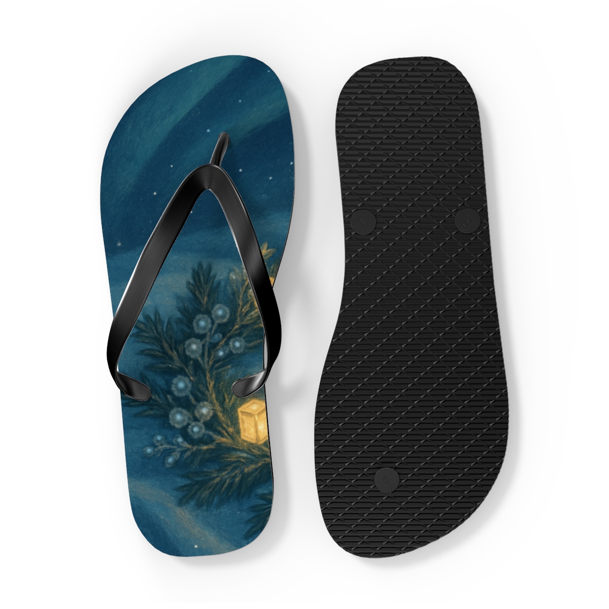 Lantern Solstice Aurora trendy printed flip flops