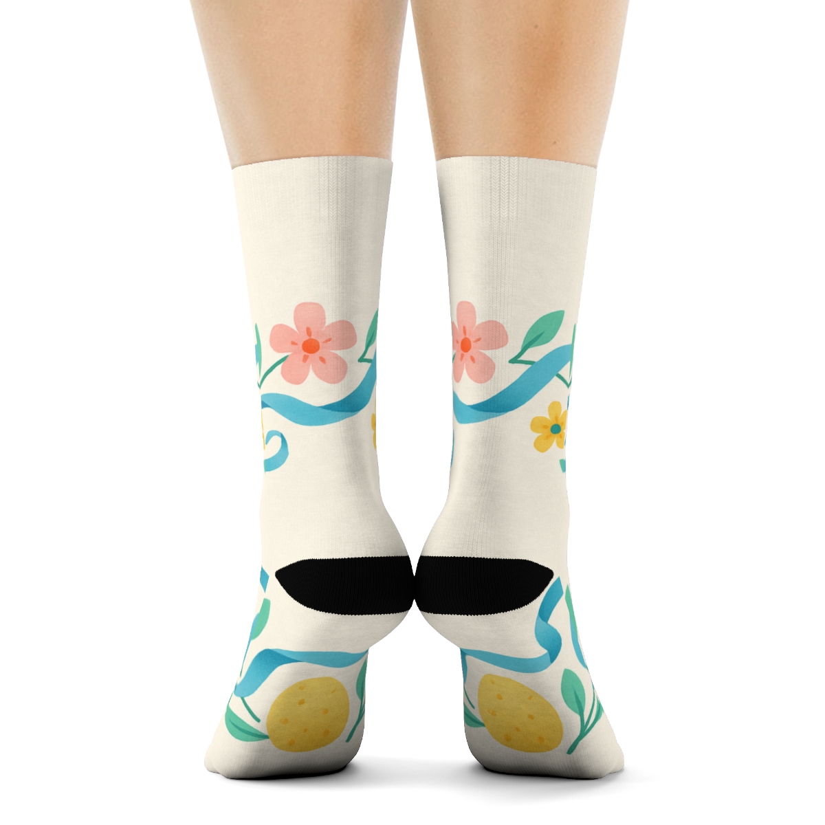 Spring Equinox Ribbon Parade trendy colorful socks