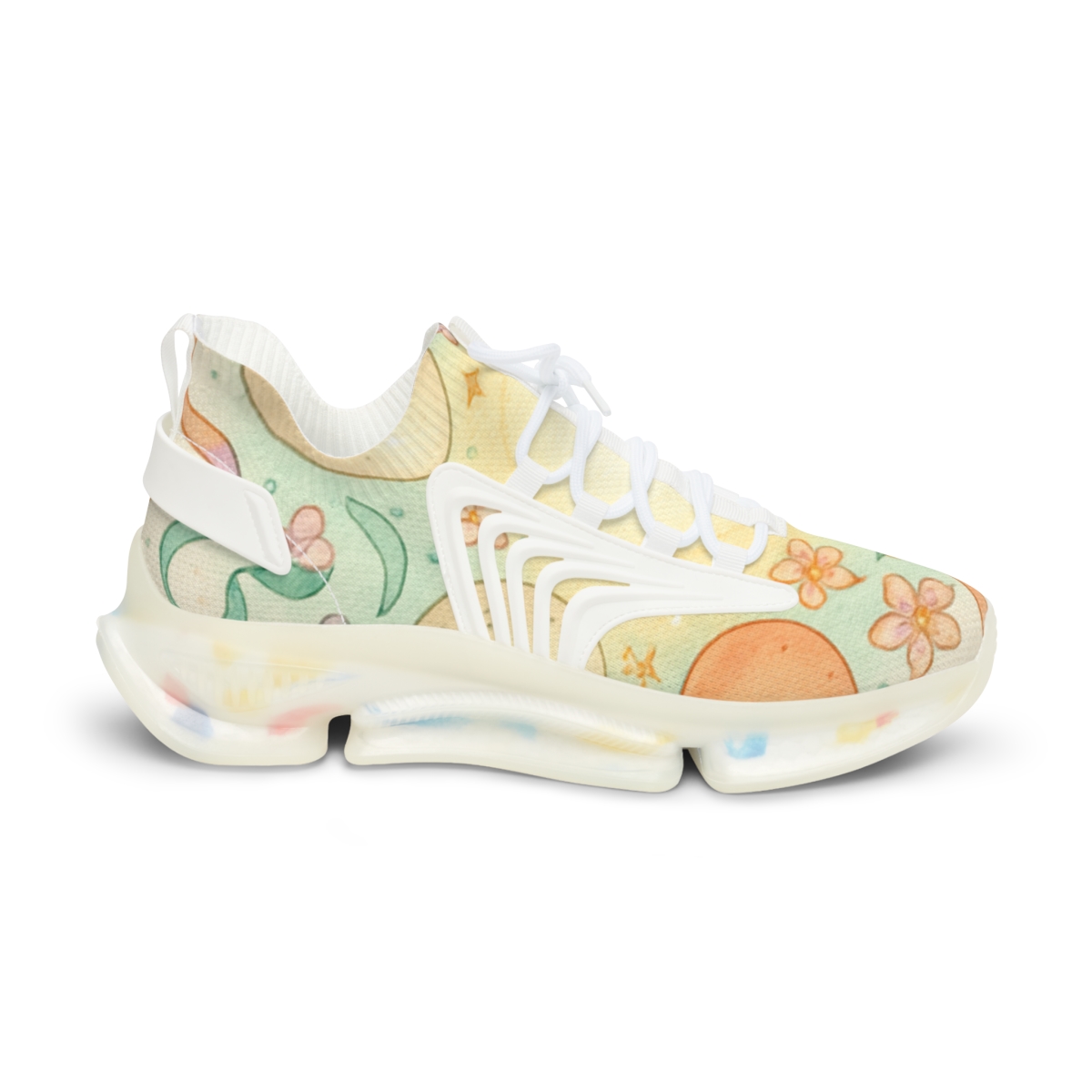 Spring Eggshell Nebula Parade unique printed sneakers