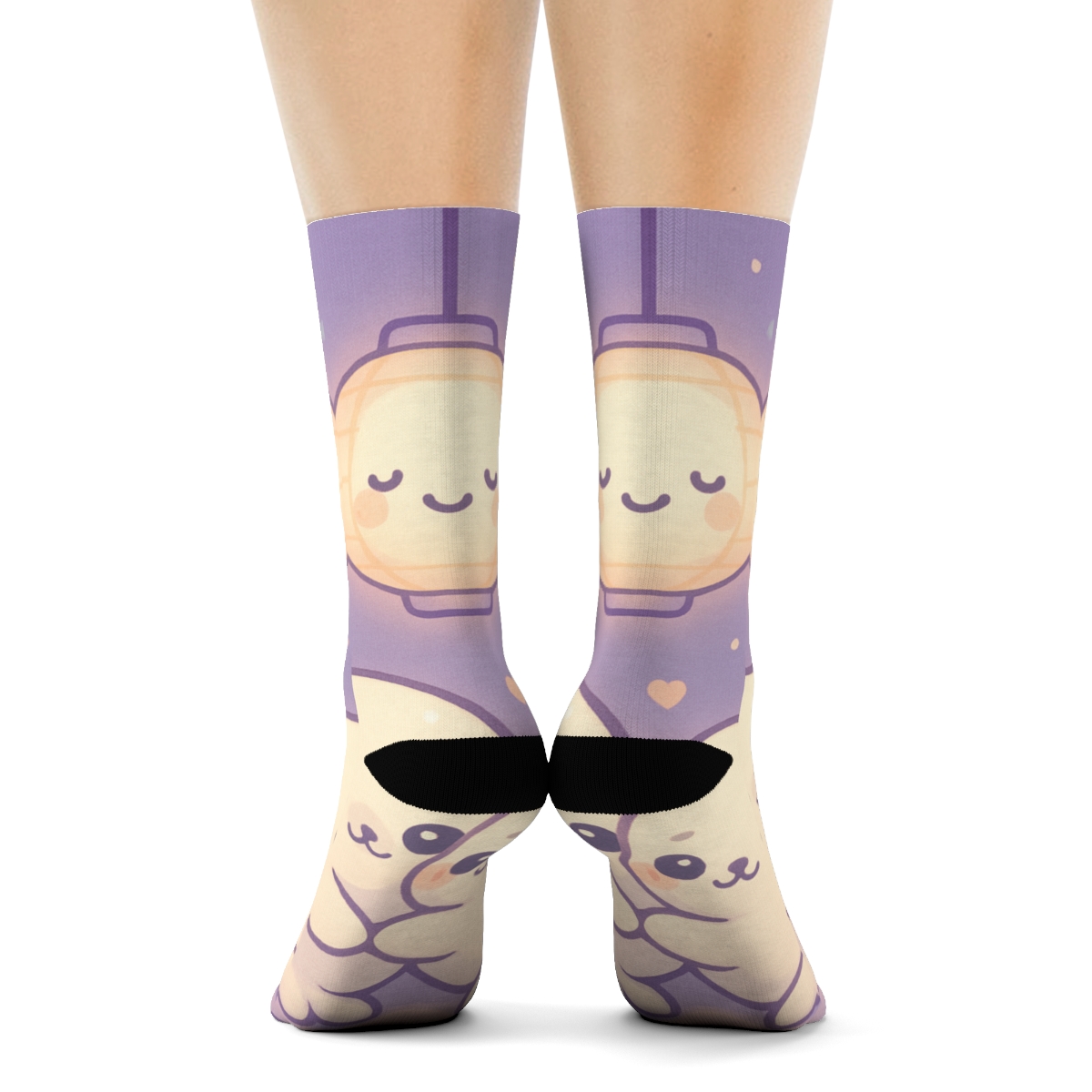 Pastel Lantern Seal Sleepover personalized cozy socks