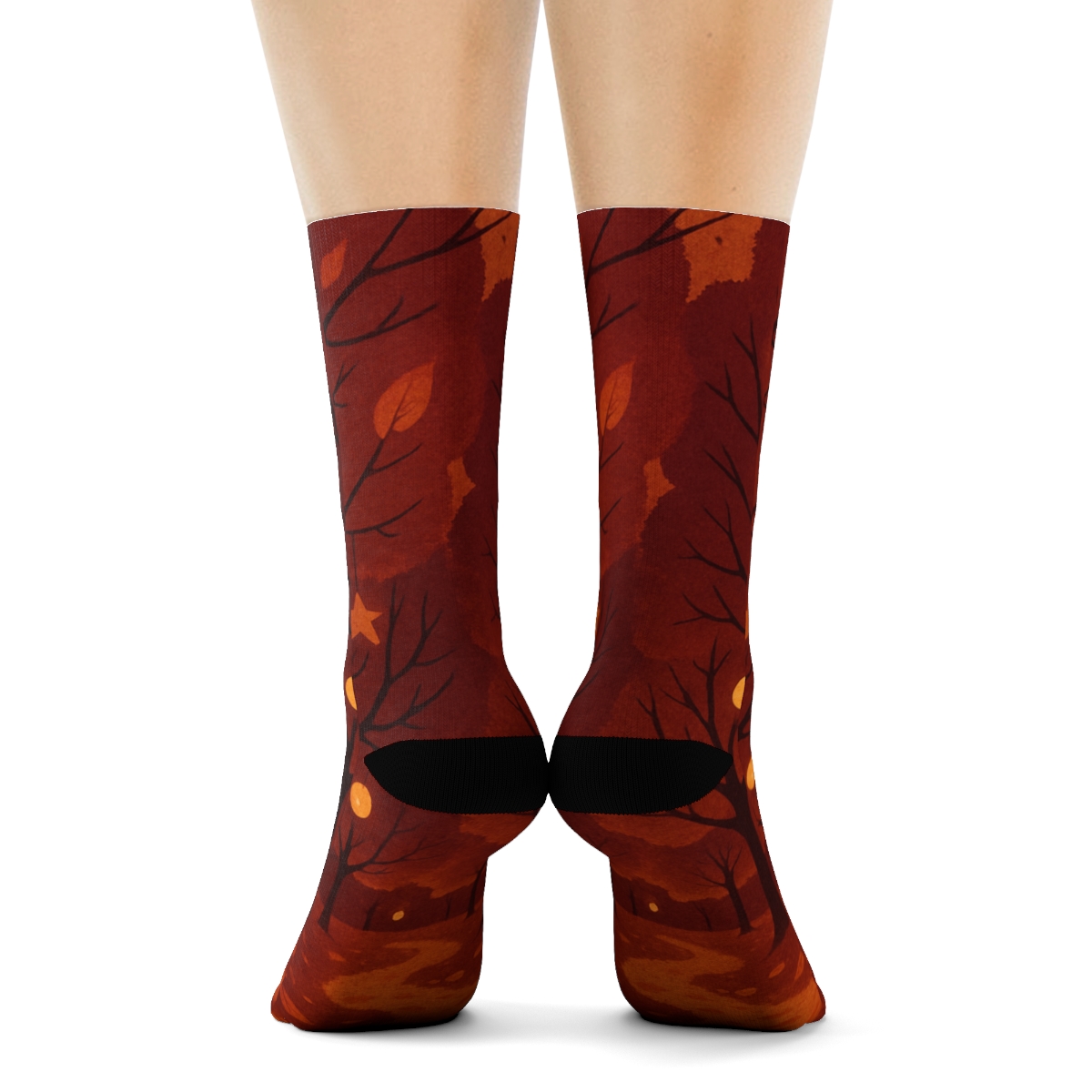 Celestial Autumn Lantern Orchard designer logo socks