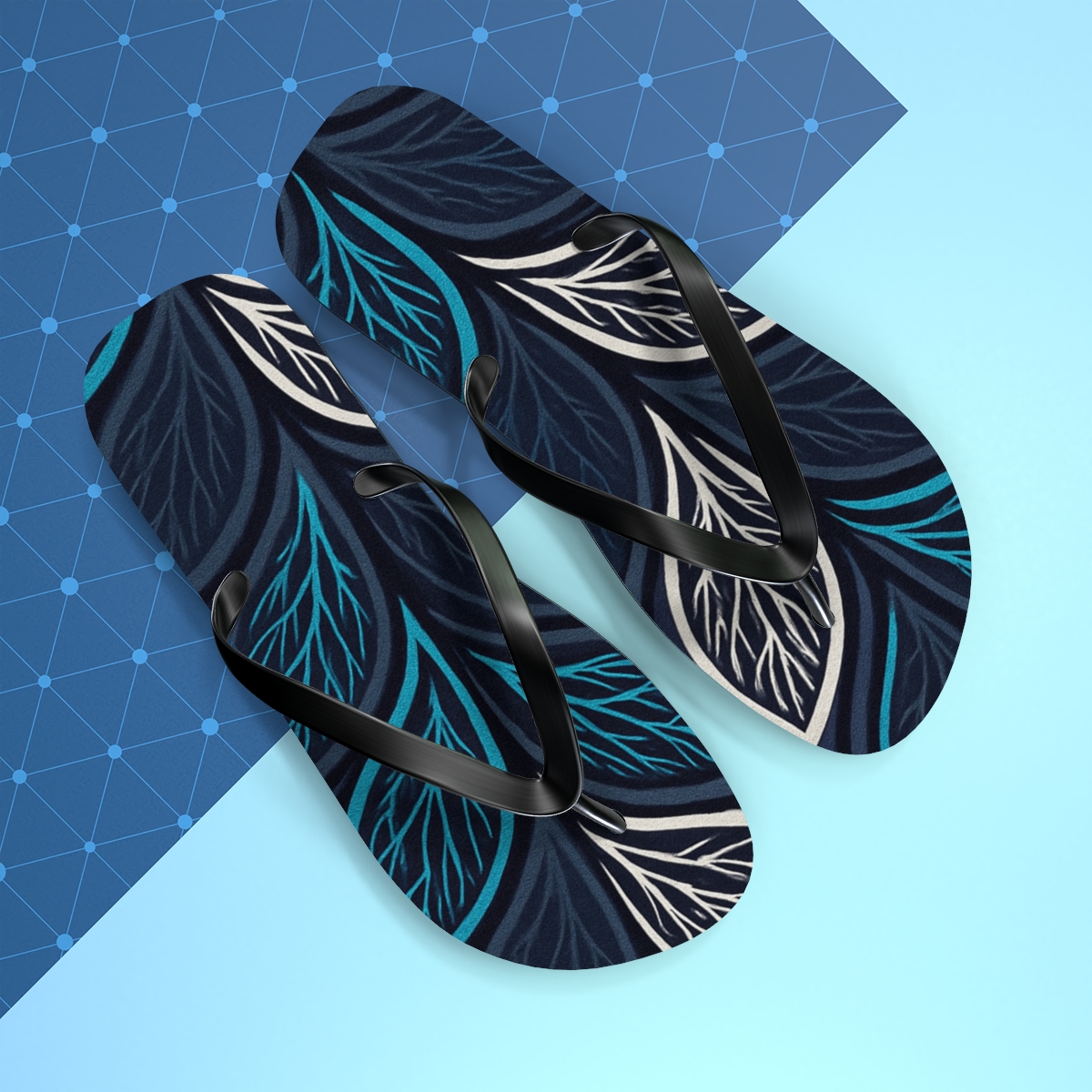 Orchid Vein Cipher Weave unique graphic flip flops