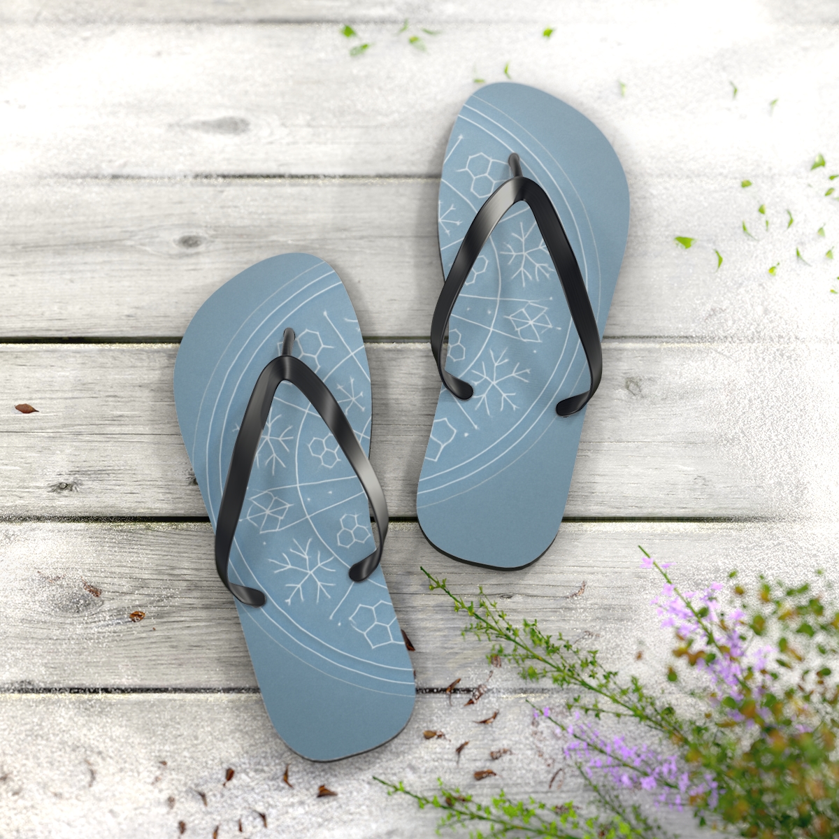Silent Frosted Lattice colorful rubber flip flops