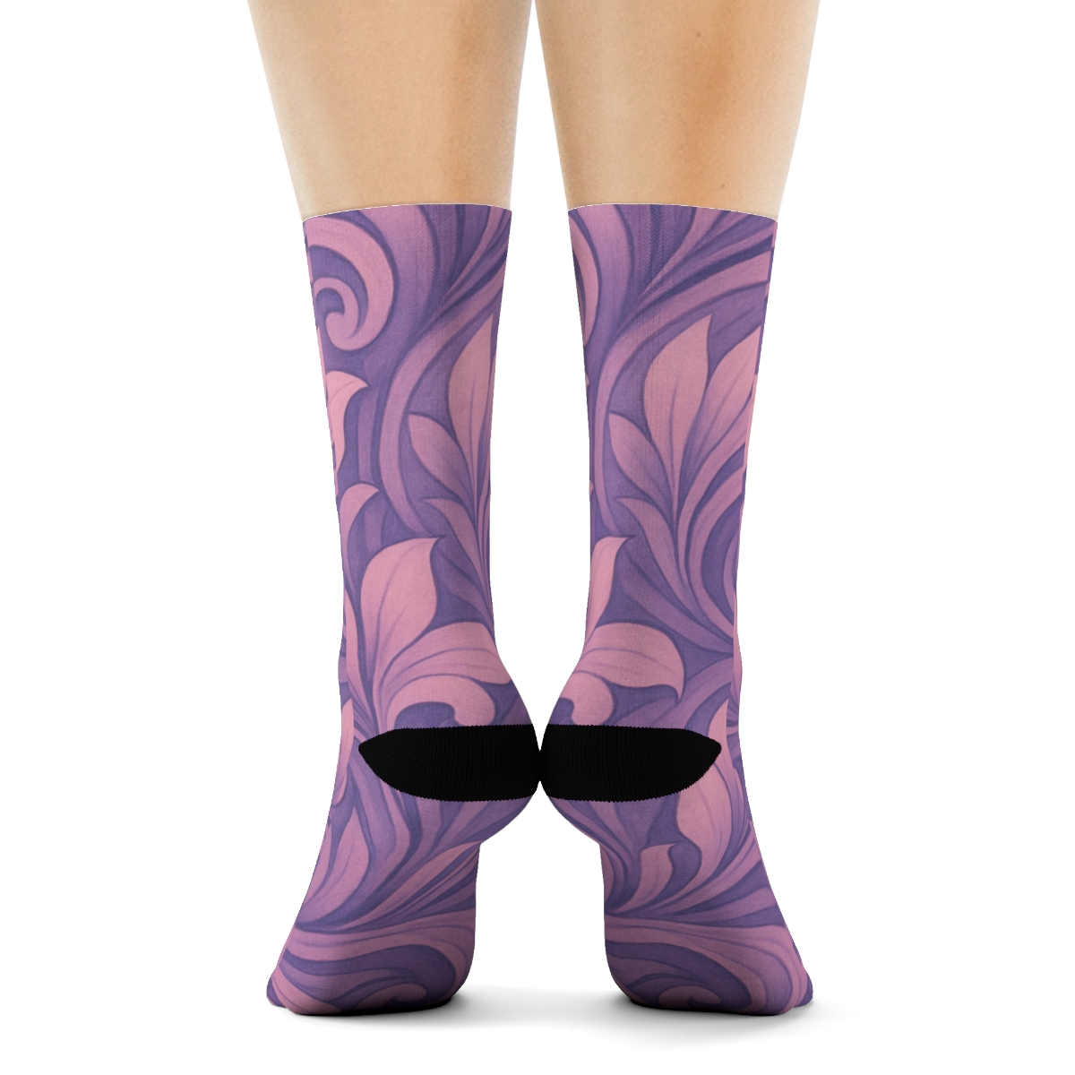 Petal Twirl Design unique printed socks