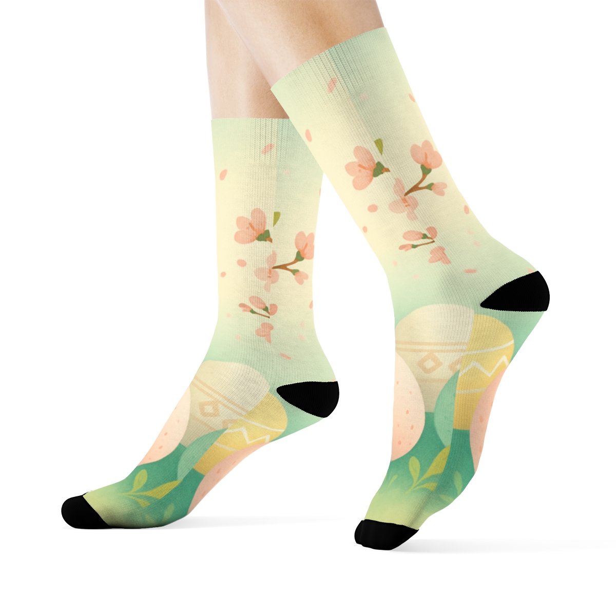 Spring Equinox Eggshell Aurora designer logo socks