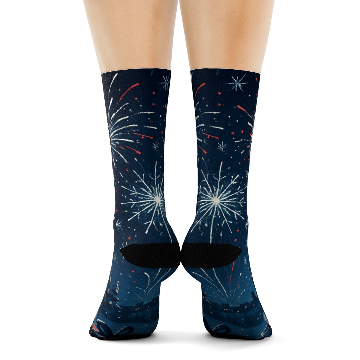 Winter Midnight Spark personalized cozy socks
