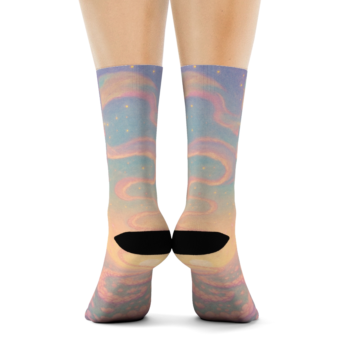 Spring Equinox Ribbon Nebula custom socks