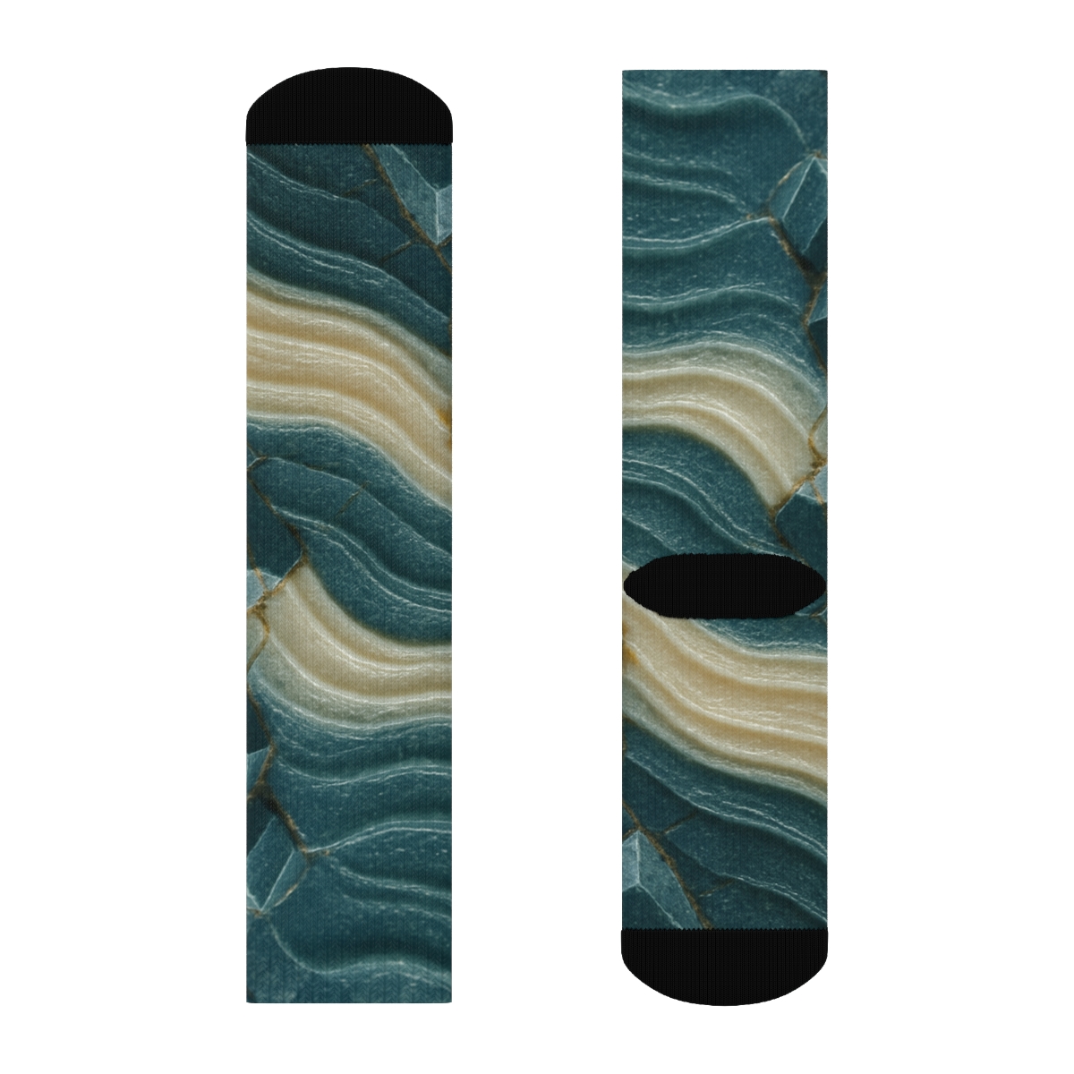 Mineral Facet Tide Weave designer logo socks