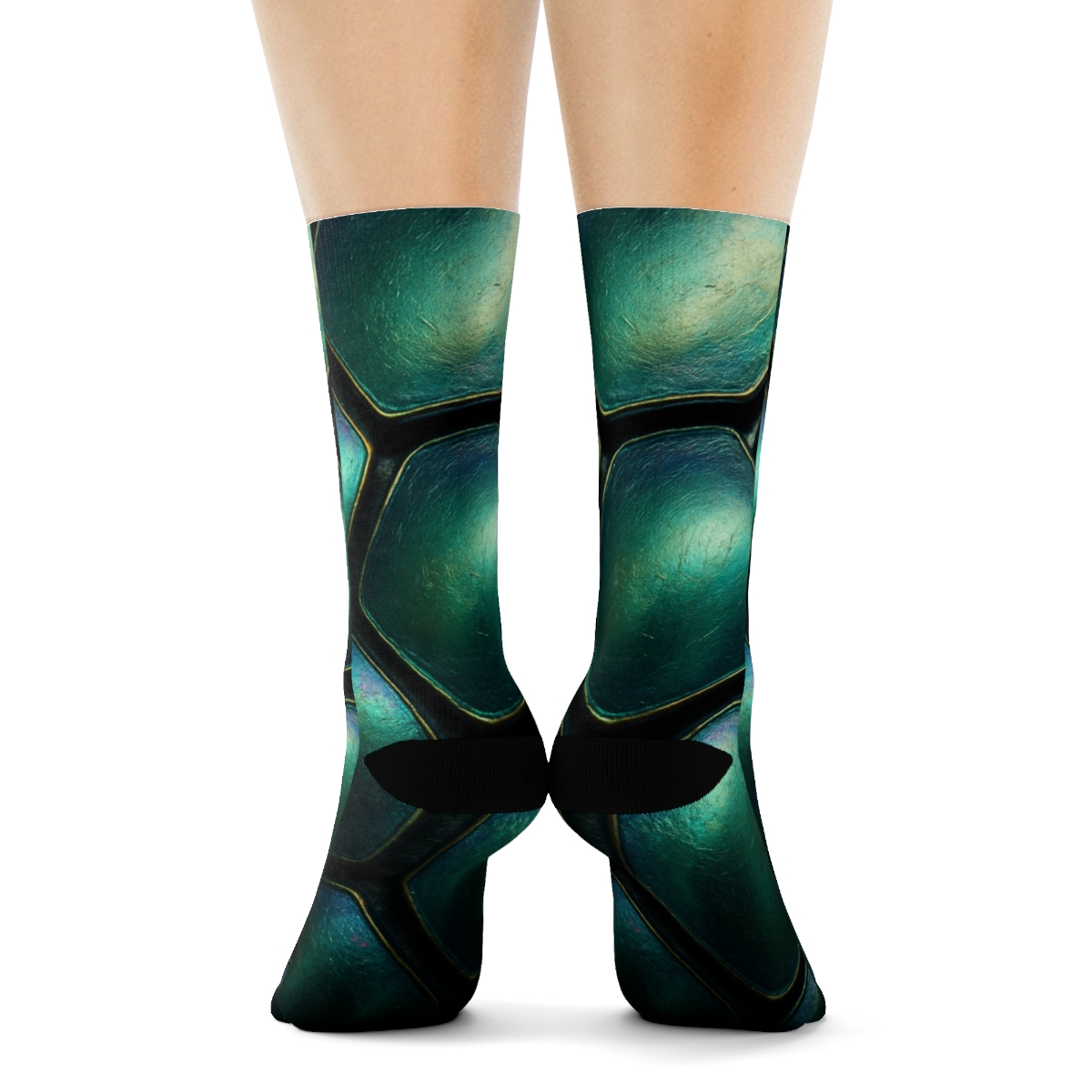Iridescent Beetle Carapace Mirage unique printed socks