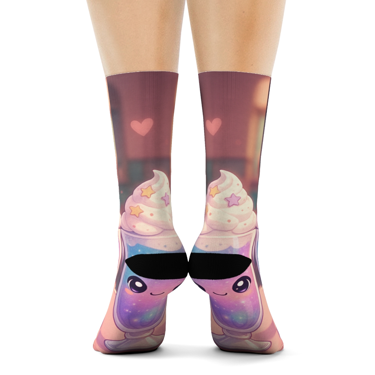 Pastel Galaxy Milkshakes trendy colorful socks
