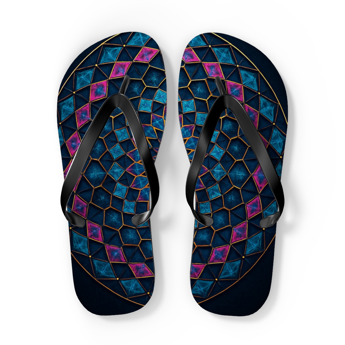 Prismatic Orbit Lattice comfortable casual flip flops