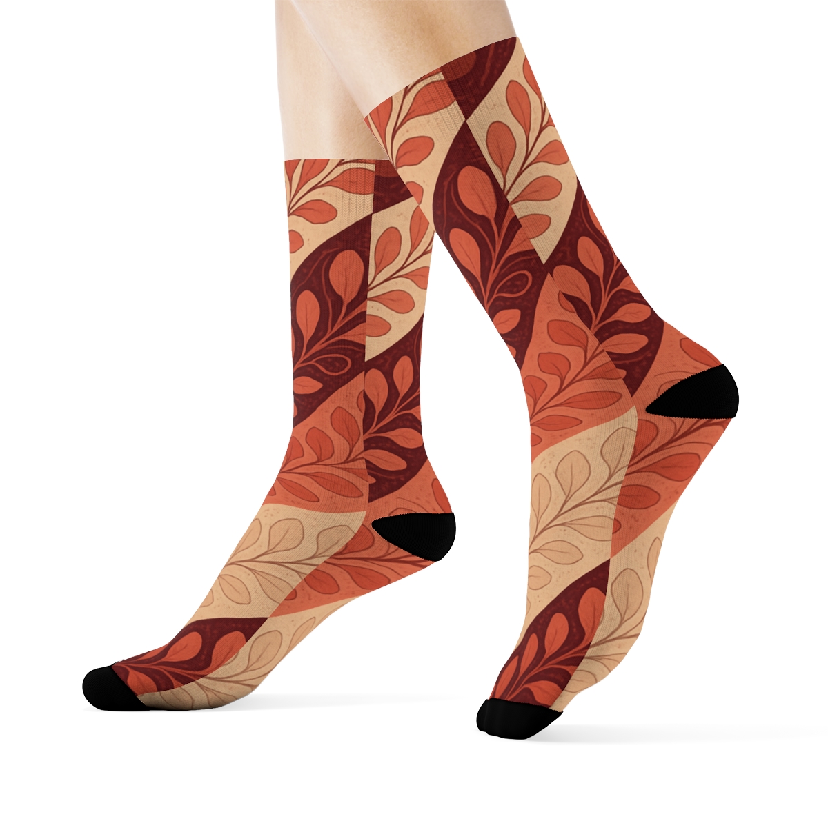 Nebula Bloom Stripe Flow comfortable cotton socks