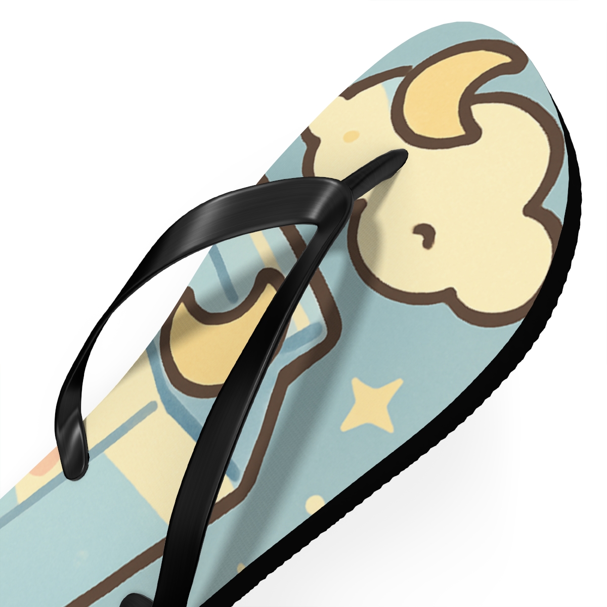 Sleepy Moon Milk Carton Crew trendy printed flip flops