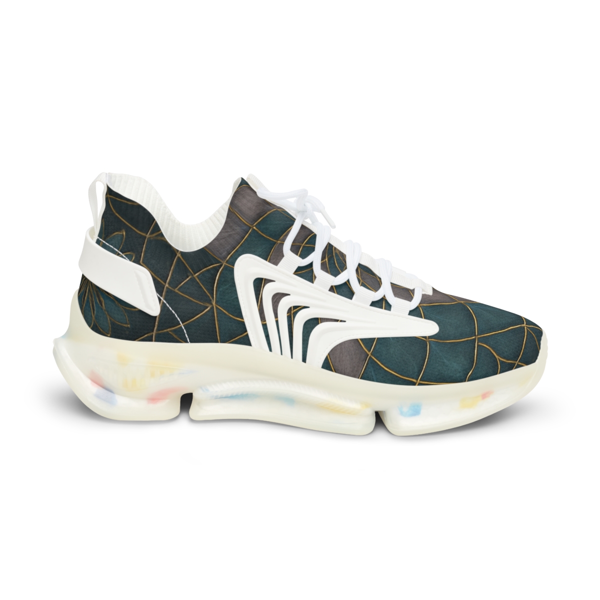 Petal Spiral Lattice personalized athletic sneakers