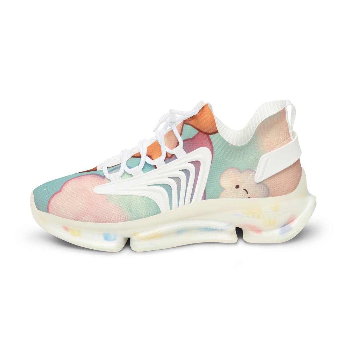 Cotton Candy Fox Float unique printed sneakers