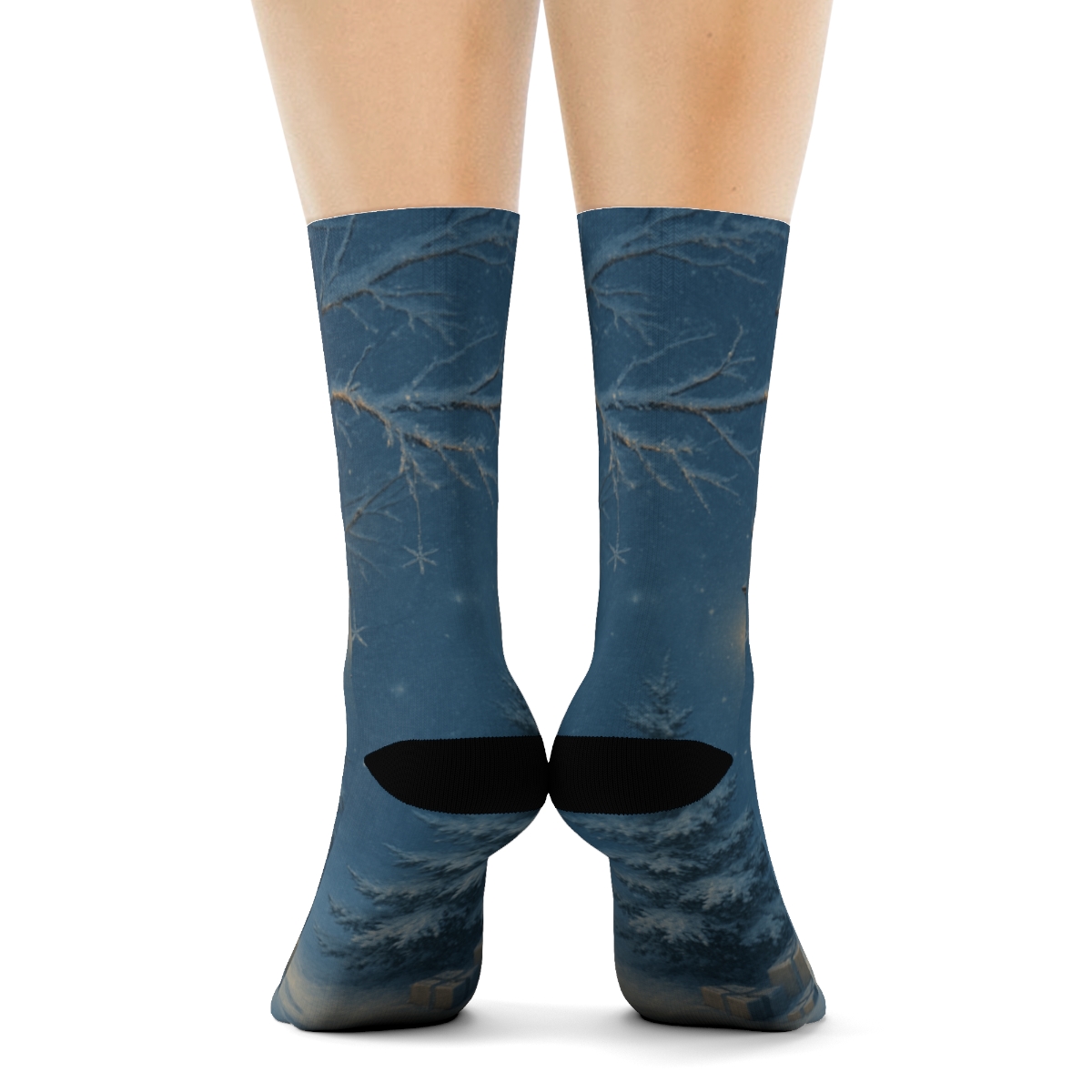 Lantern Glow Winter Eve custom socks