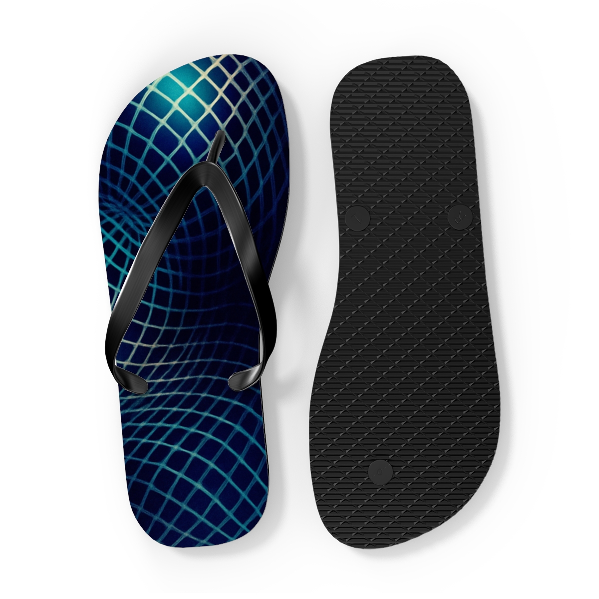 Moire Orbit Weave custom flip flops