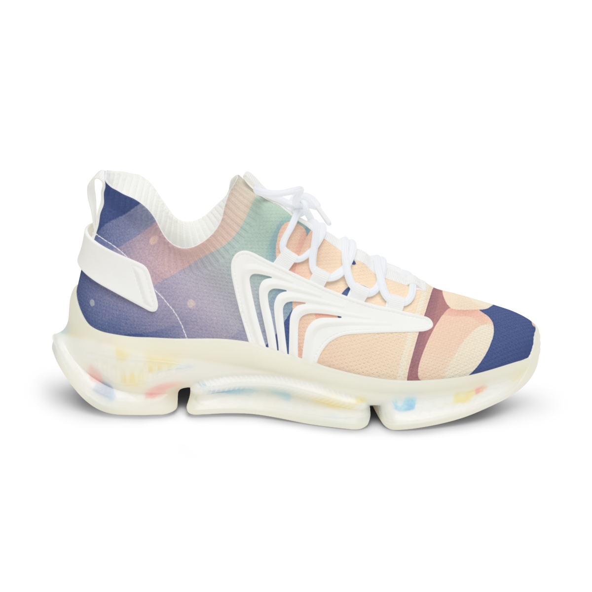 Sleepy Comet Cocoa Caravan unique printed sneakers