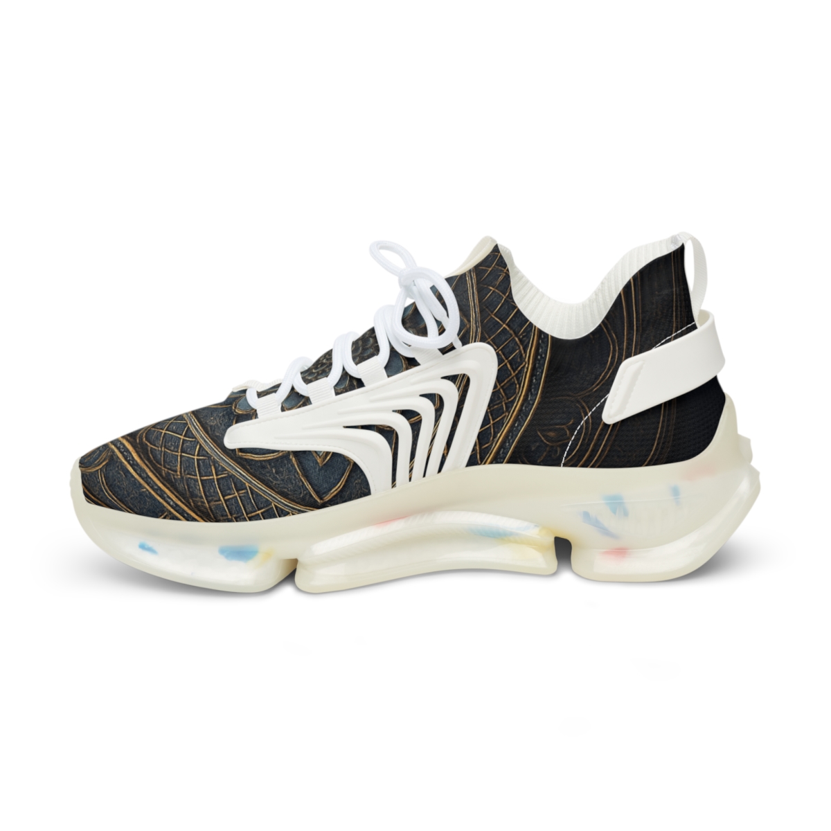 Fractal Orb Weave personalized athletic sneakers