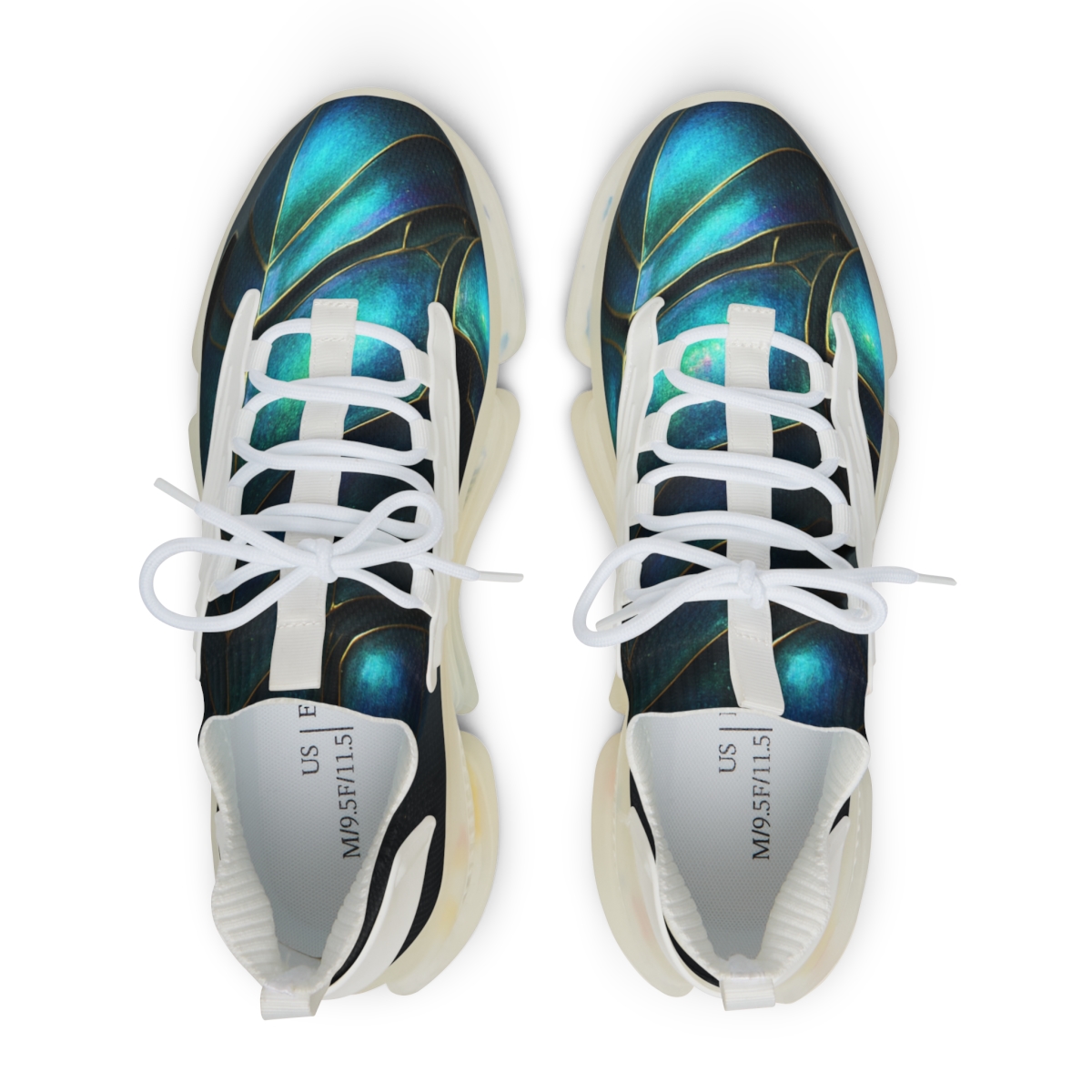 Iridescent Beetle Carapace Halo stylish casual sneakers