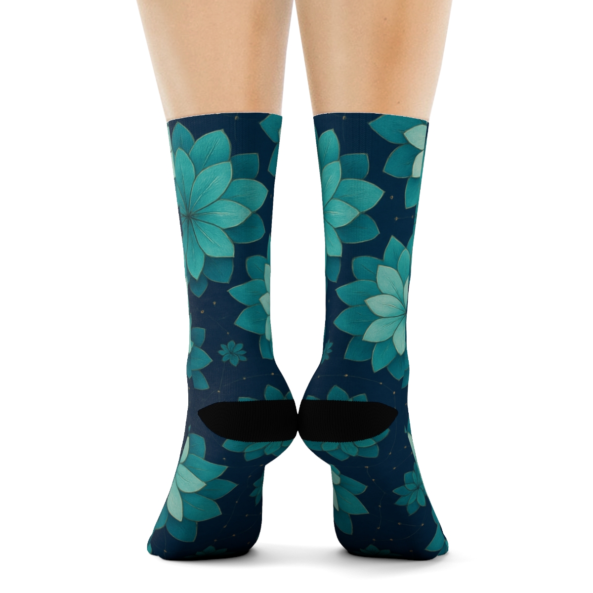 Camellia Tessellation Drift designer logo socks