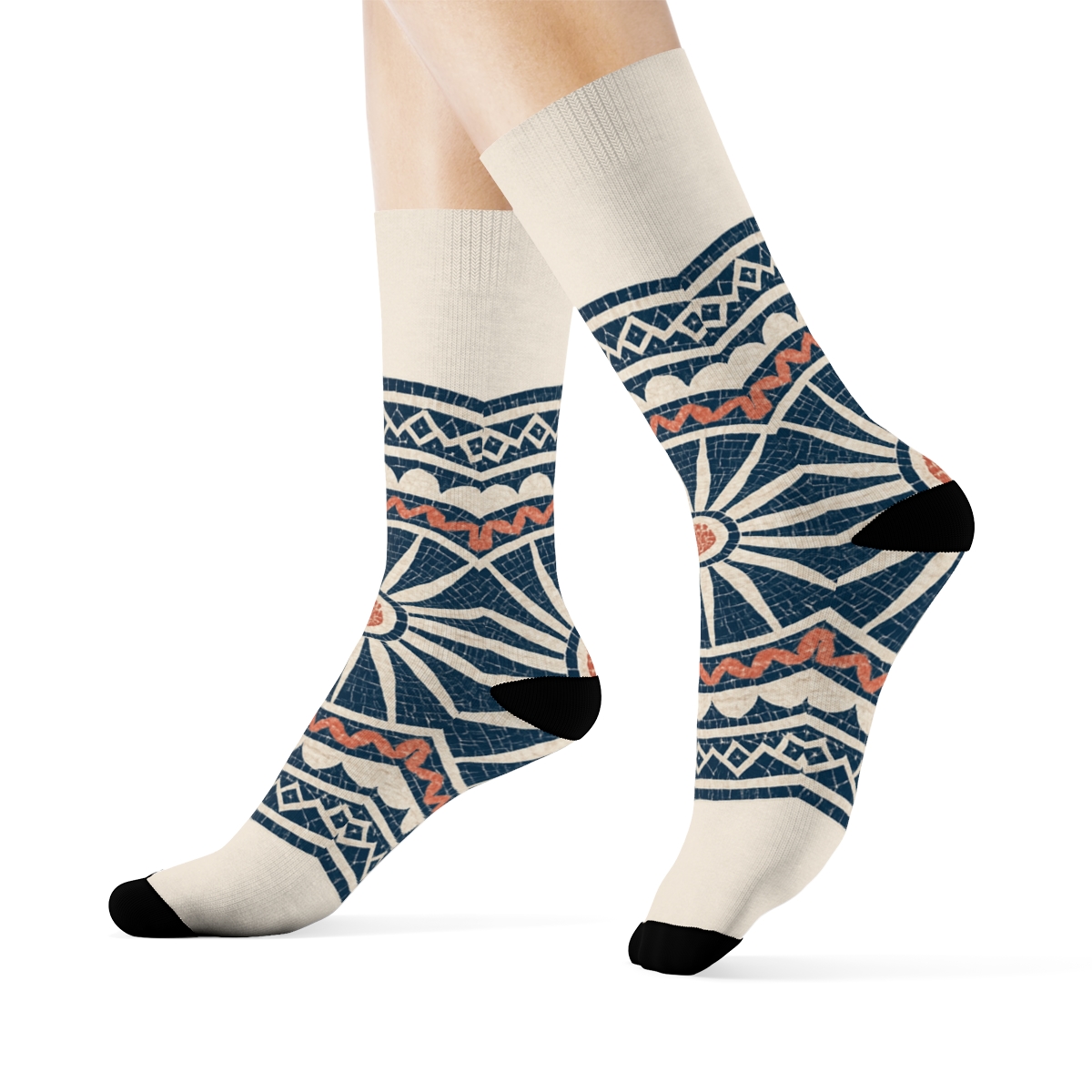 Kaleidoscope Ring Mosaic warm winter socks