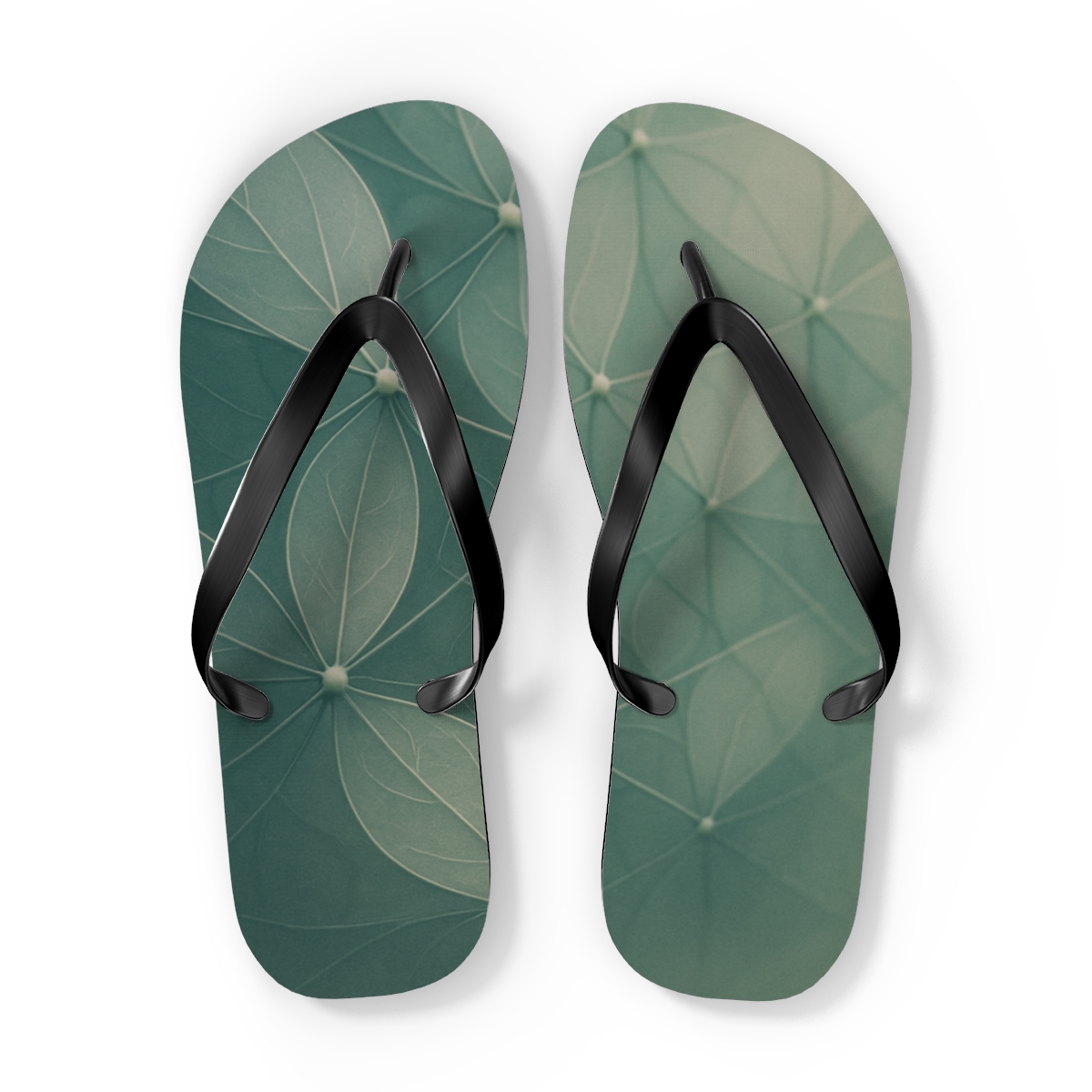 Petal Vein Lattice unique graphic flip flops