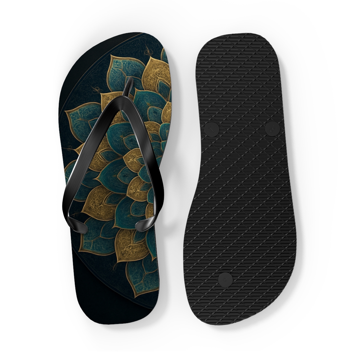 Orbital Petal Lattice trendy printed flip flops