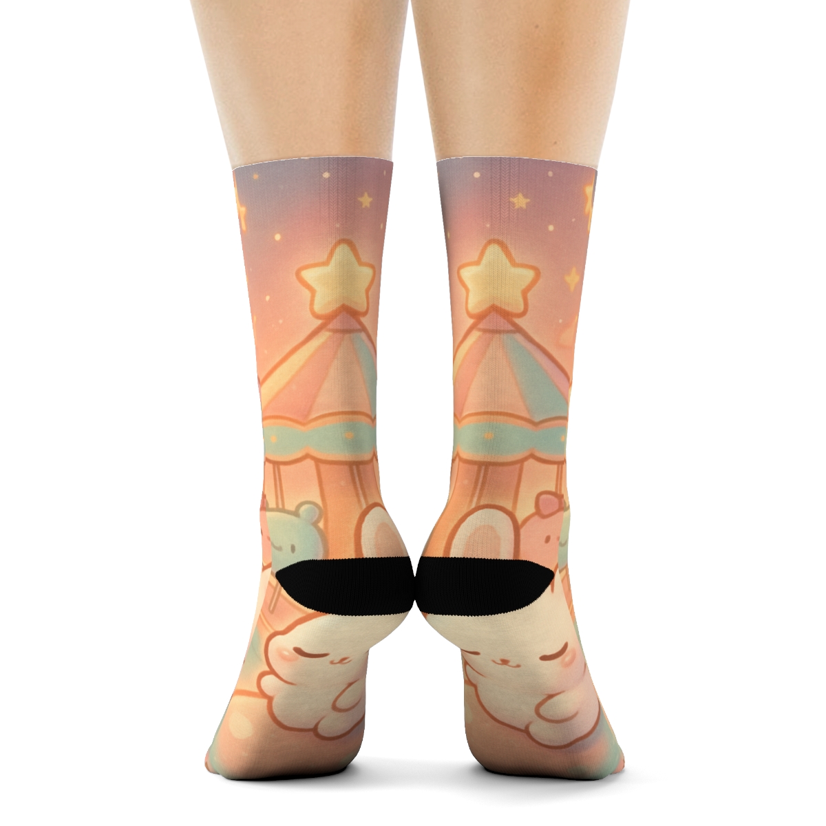 Bubble Planet Bunny Carousel comfortable cotton socks