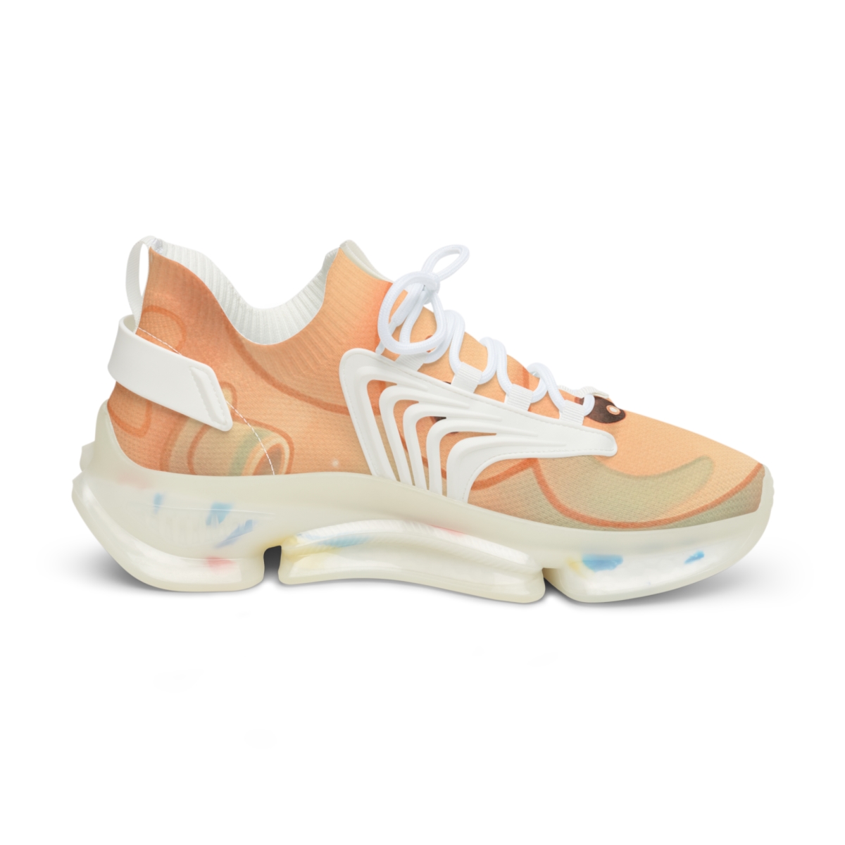 Peach Mochi Moonlets custom sneakers