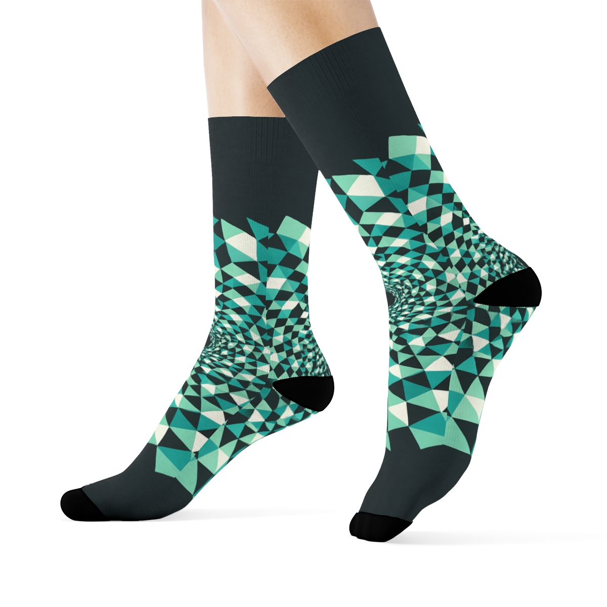 Stellar Spiral Tessellation designer logo socks