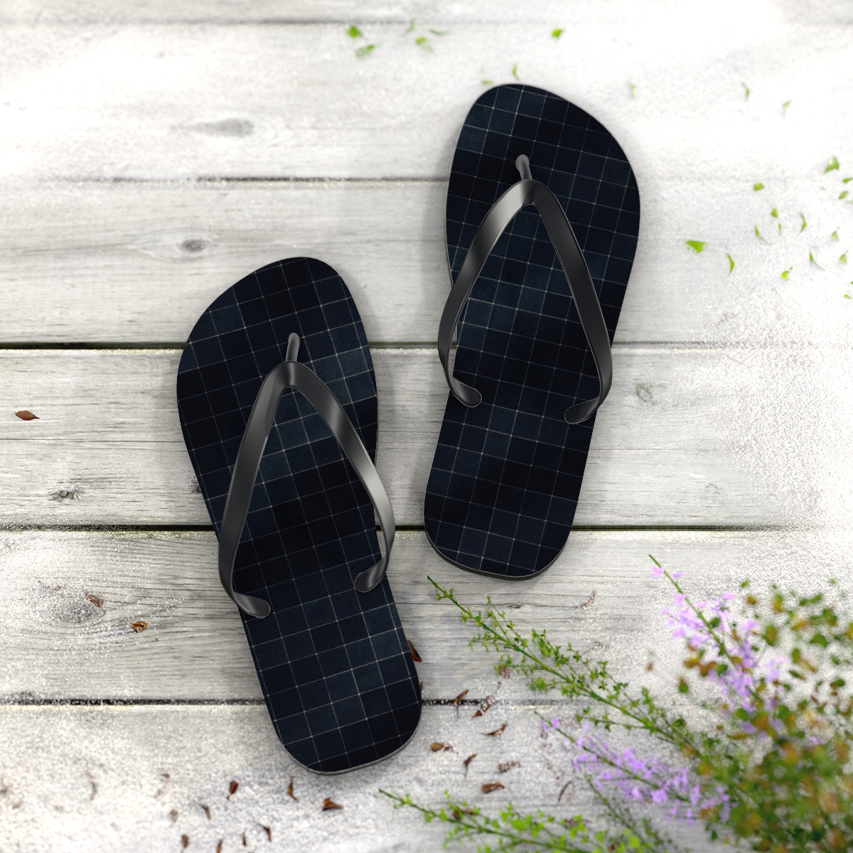 Stellar Parallax Grid designer logo flip flops