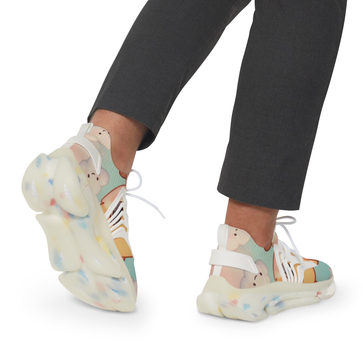 Cotton Candy Fox Float unique printed sneakers