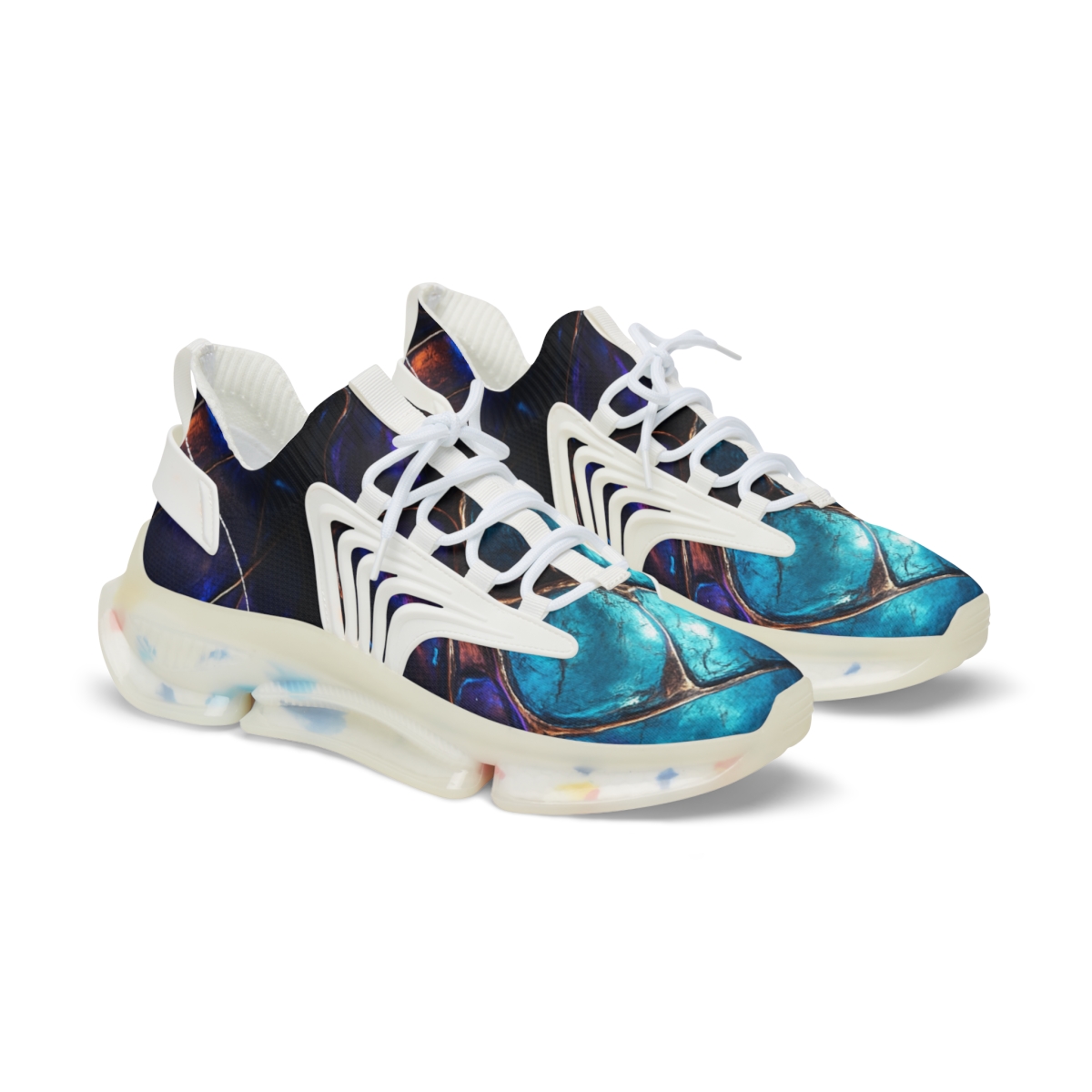 Iridescent Carapace designer branded sneakers